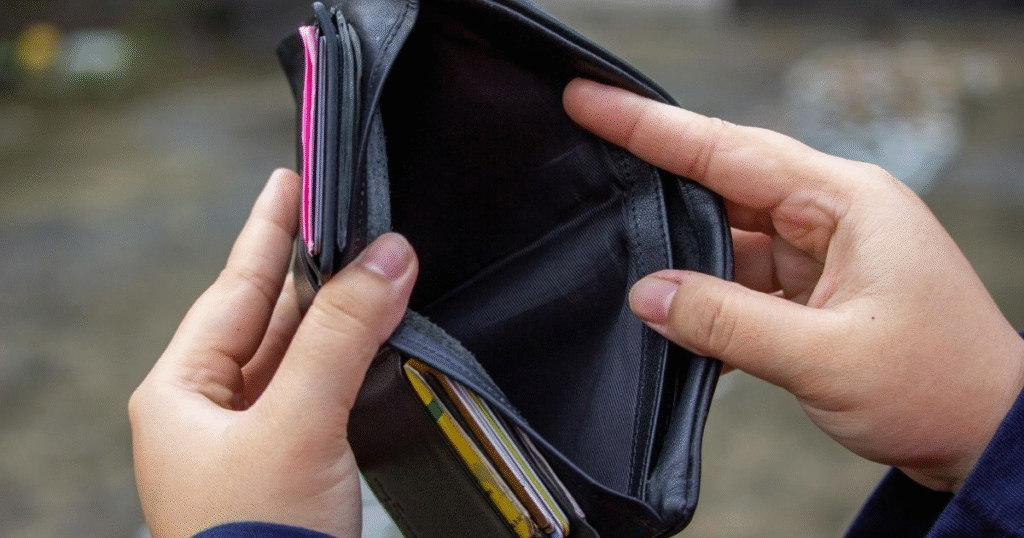 Is budgeting important? An empty wallet shows financial stress.