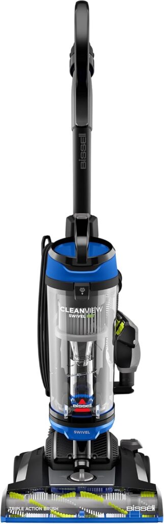 A picture showing a Bissell CleanView Swivel Vacuum with Triple Action Brush Roll; buy it for life items
