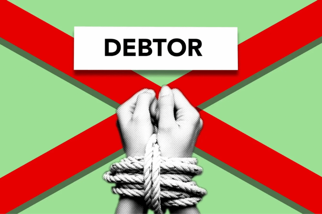 A picture showing one of the money questions to ask your partner that is about debt.